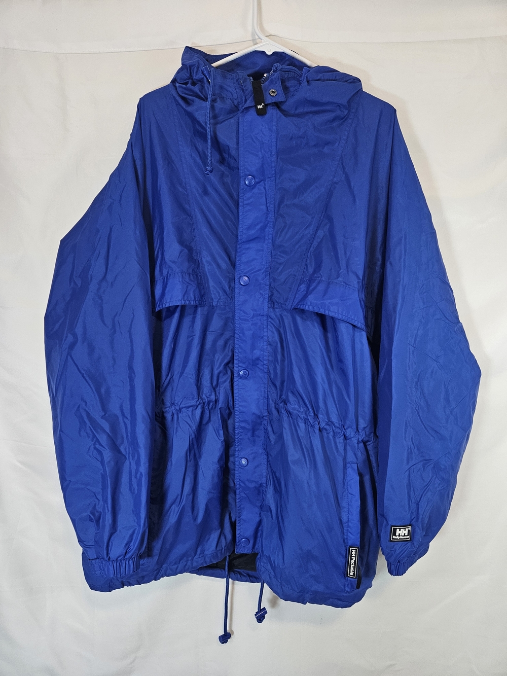 Vintage Helly Hansen HH Packable Rain Jacket Windbreaker in Cobalt Blue